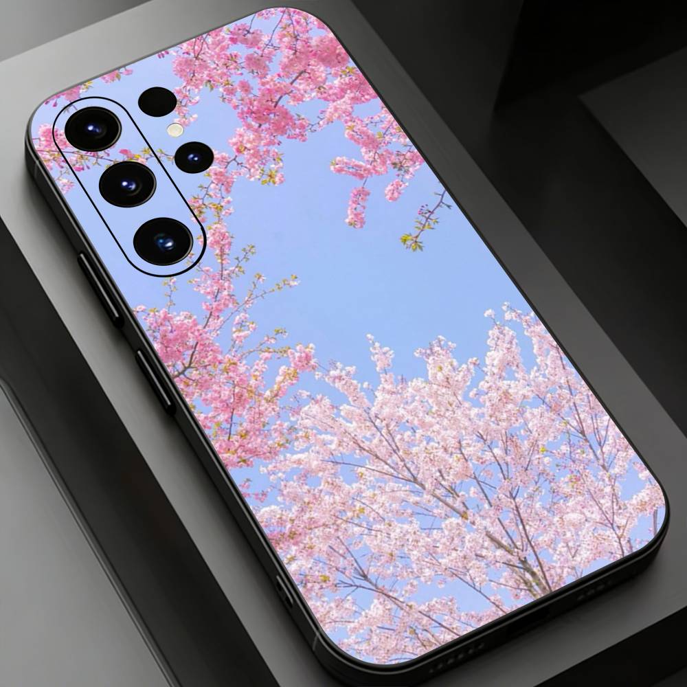 Pink Sakura Phone Case For Samsung Galaxy S26,25,24,23,22,21,20Plus Ultra