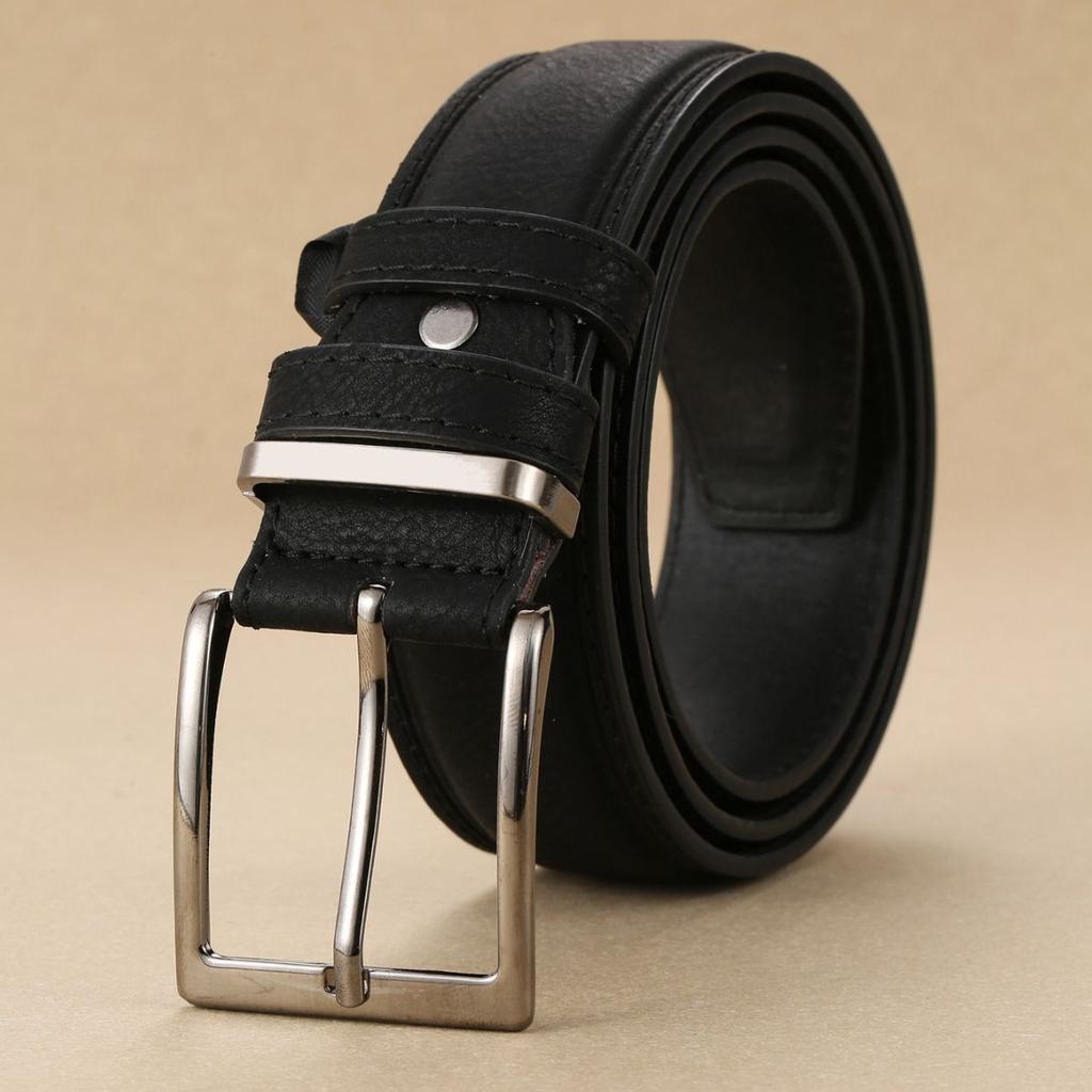 Belt Men'S Light Ripe Business Pin Buckle Belt Korean Jeans Belt Bandwidth 4Cm