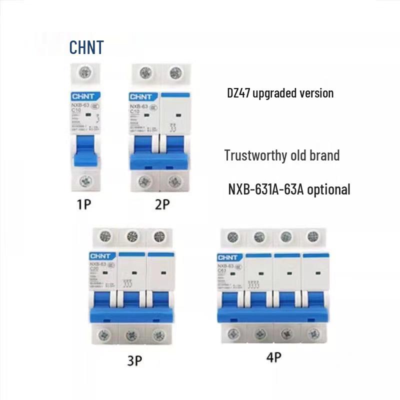 Chint NXB-63 63A Circuit Breaker: 2P32/3P Three-Phase Household Main Switch, DZ47 New Model