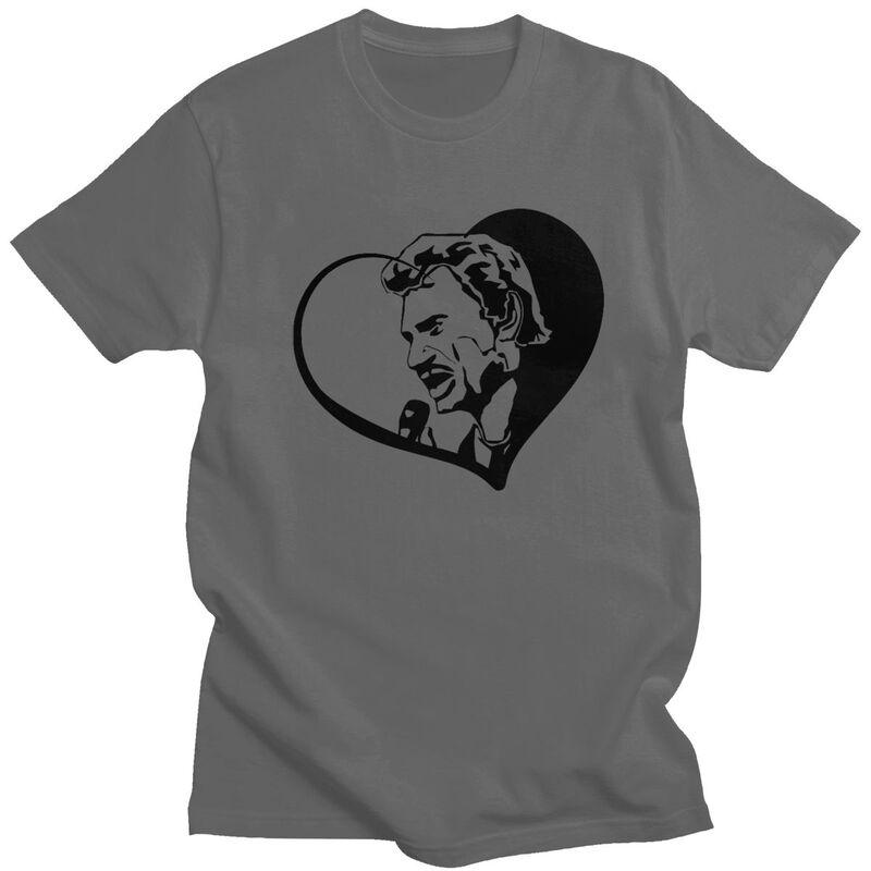 Custom French Rock Legend Johnny Hallyday Tshirts for Men Short Sleeve Leisure T Shirt Cool Tshirts Pure Cotton Tee Gift Idea