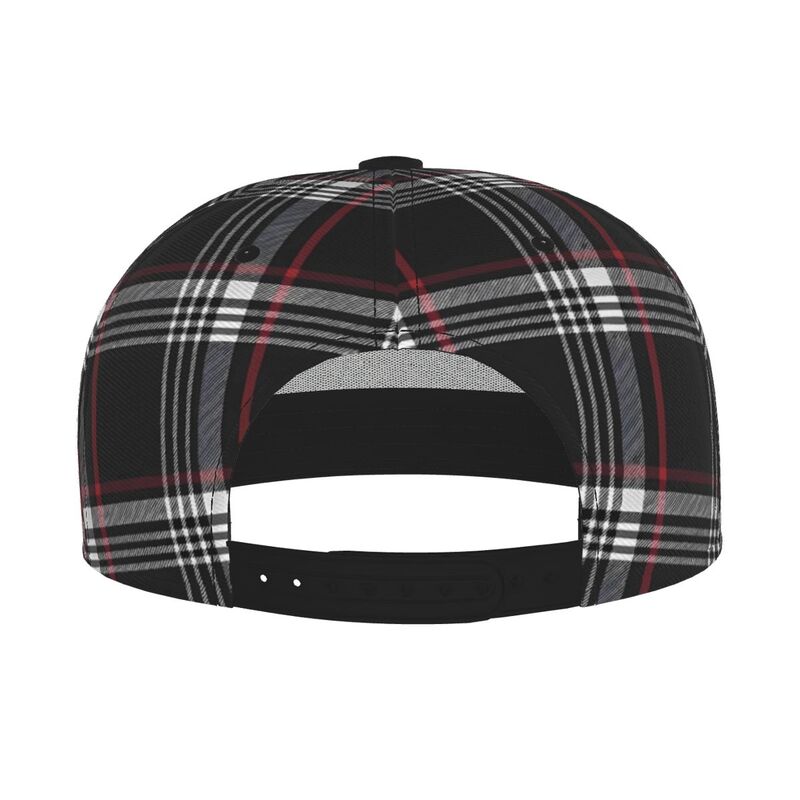 GTI Tartan Plaid Print Sandwich Baseball Caps Snapback Hats Daily Bucket Cap Unisex Hip Hop Cap Flat Bill Brim Adjustable Hat