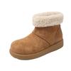 Koreanische Version Herbst und Winter neue hässlich süße Boken haarige kurze Schneestiefel Damen vielseitig warm gefütterte verdickte Baumwollschuhe