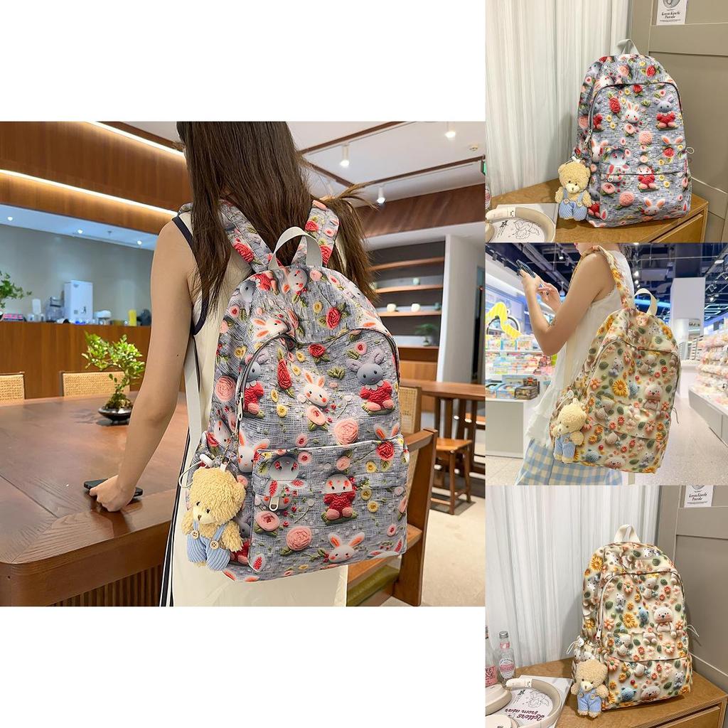 Cute Cartoon Animal Girls Boys School Backpack With Waterresistant Nylon For Students