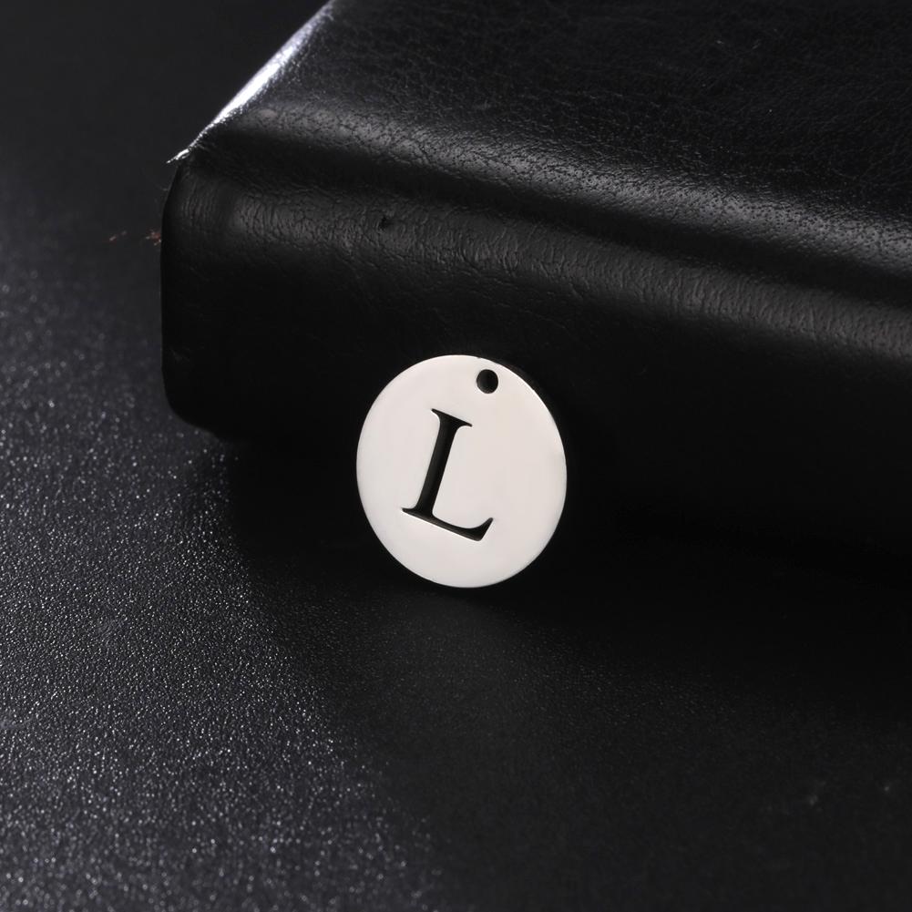 Teamer 10pcs A-Z 26 Letters Stainless Steel Charms for Jewelry Making Initial Alphabet Charms Pendant for Bracelet Necklace DIY