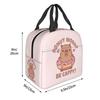 Donut Worry Be Cappy Capybara Insulated Lunch Bag for Kids School Cooler Thermal Food Box Tote Portable Lunch Boxes Container