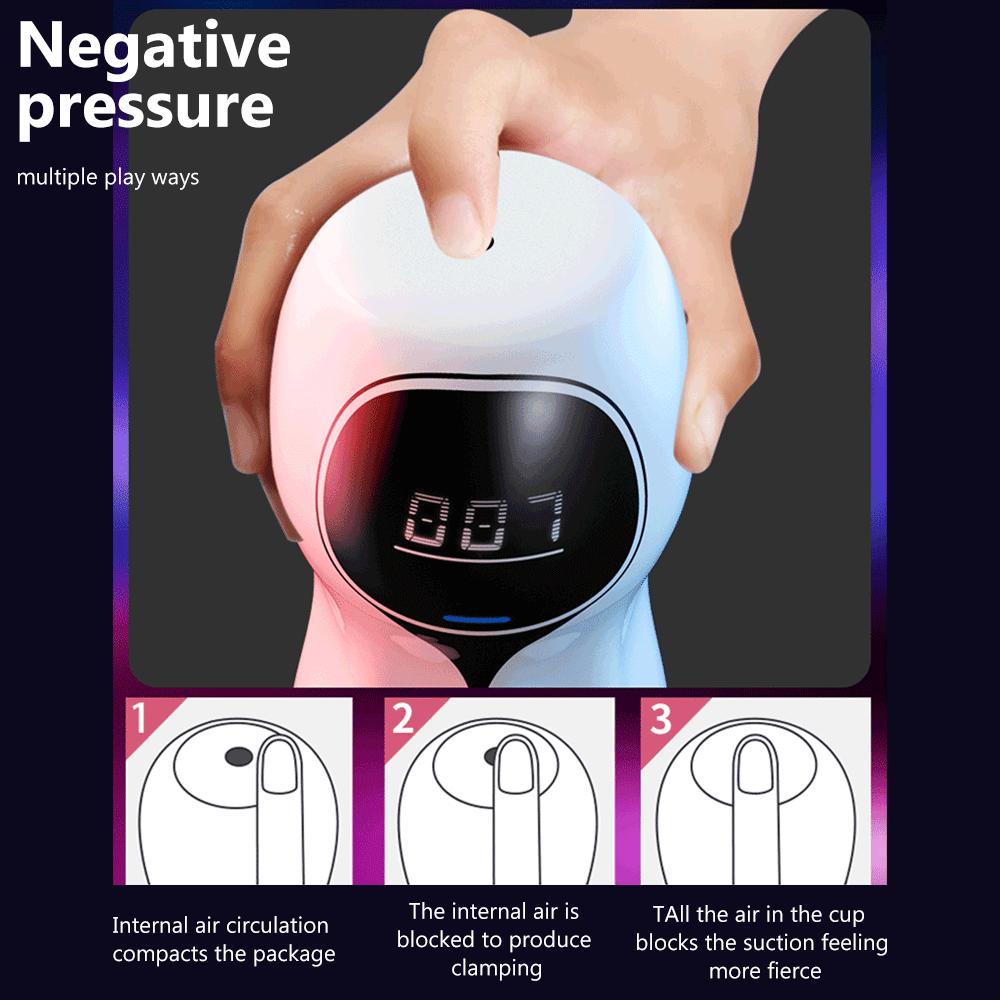 Automatic Male Masturbator Cup Vibrator For Men Penis Blowjob Sucking Machine Silicone Vagina Masturbation Cup Sex Toys Adult