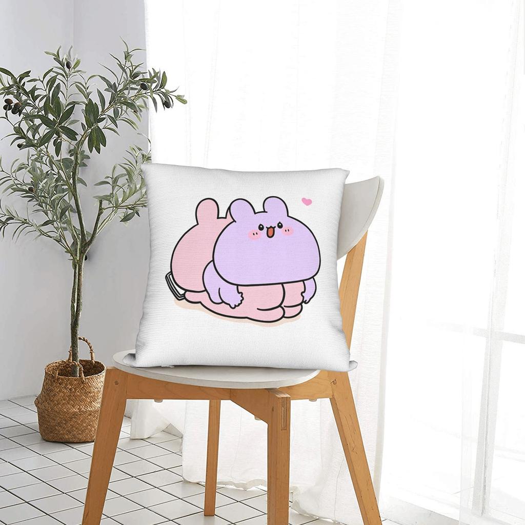 Pillow Cover Asamimichan and Anemimi  Morden Pillow Case For Sofa Couch Bed Living Room Pillowcases