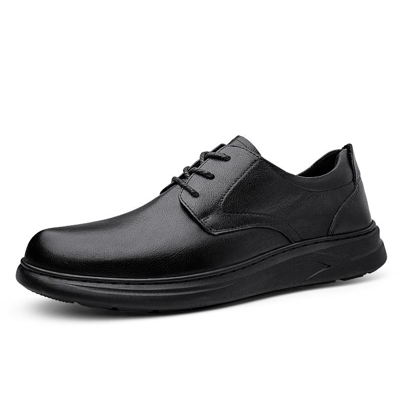 

Модная мужская кожаная обувь из натуральной кожи Минималистичный и универсальный стиль Свадебная вечеринка отдых на открытом воздухе бизнес ходьба Черная обувь 44 чёрный