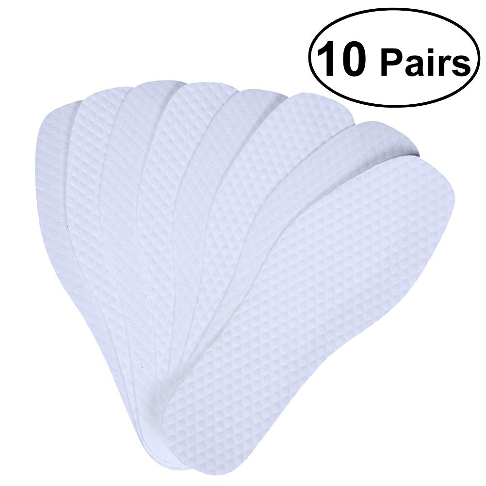 Buy 10 Pairs Disposable Feet Insoles Breathable Absorbent Permeable