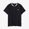 Fila SpliT Unipolispan Henley Neck Half Zip ShorT Sleeve T shirT