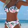1011 nieuw gesplitst print slankmakend bikinipak badpak dames Europees en Amerikaans sexy