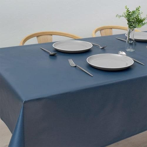 STYLE Decor Waterproof Laminated Vinyl Tablecloth, Nordic Style, 140cm X 210cm, Navy Blue, W4802720