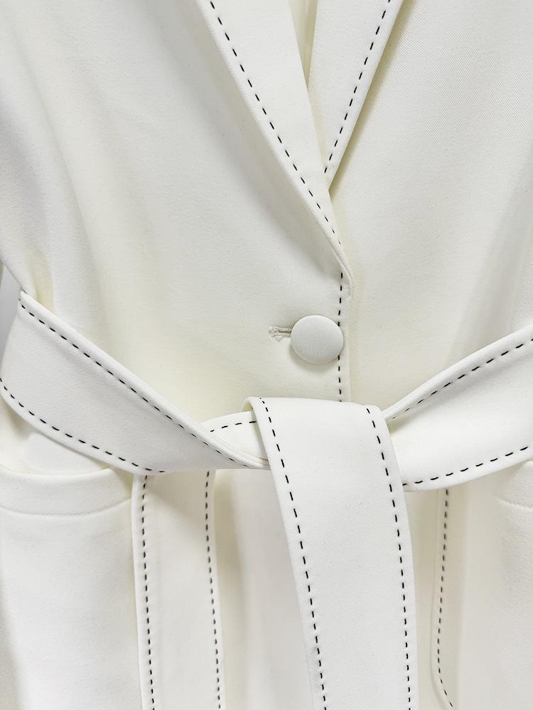 2026 European & American Beaded Trim Waistband Suit with Long Pants - Two-Piece Set
