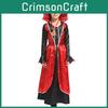 Enchanting Witch Vampire Costume For Kids Elegant Long Dress With High Collar Design