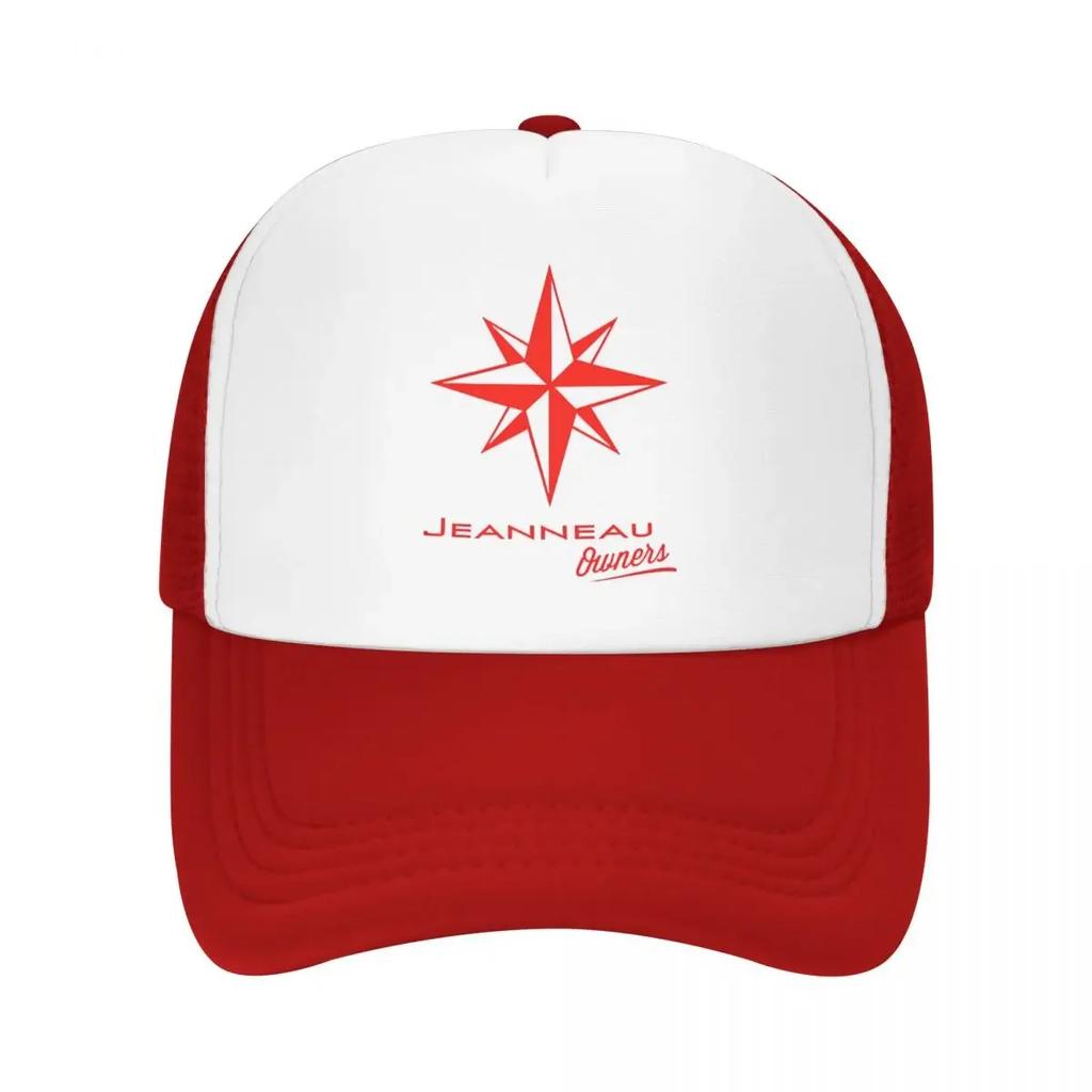 Jeanneau Yachts Trucker Caps Adult Retro Boat Hat Trucker Hat Sports Cap Adjustable Polyester Mesh Baseball Cap High Quality