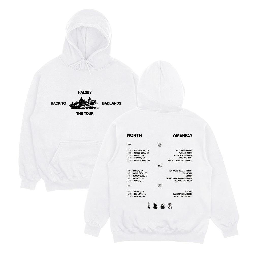 Halsey Hoodies Halsey Back To Badlands The Tour Streetwear Harajuku Hip Hop Pullover Top Popular Music Sweatshirt Fan Gift Hoody