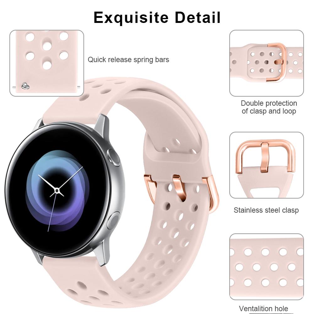 20mm 22mm Silicone Strap For Samsung Galaxy Watch 6/5/4/3/Huawei Watch 4/3/GT2 Sports Bracelet Wristband Amazfit GTR/GTS 4 Band
