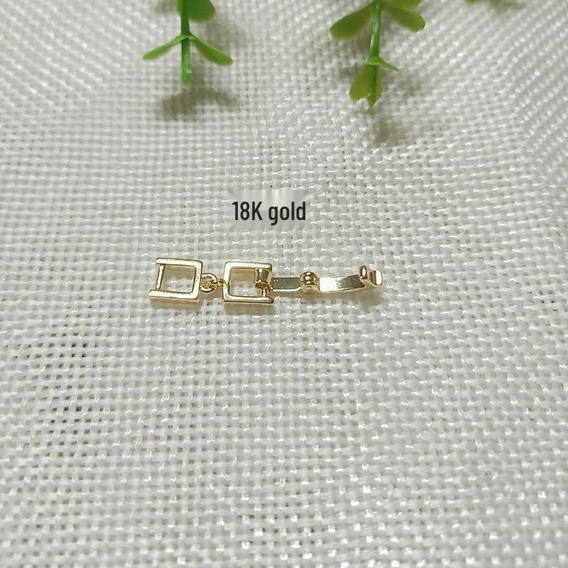 Polert Gullbelagt Armbånd Halskjede Forlenger Lås - 2cm