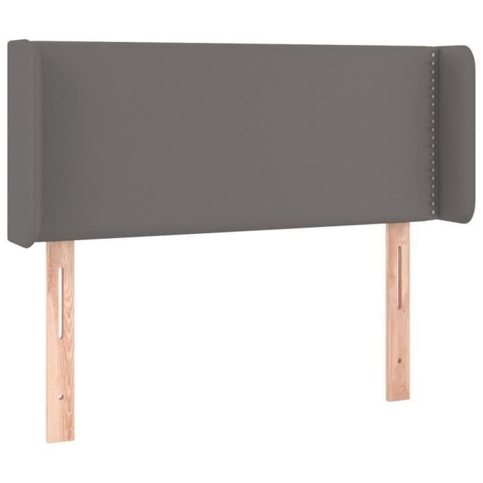 VidaXL Headboard with Ears Grey 93x16x78-88 Cm Faux Leather3118710