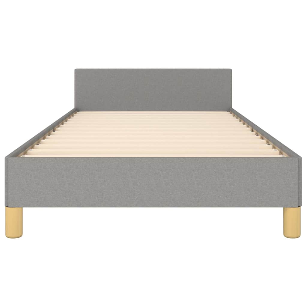 Vidaxl Bed Frame Without Mattress, Light Gray, 80X200 Cm, Upholstered In Fabric
