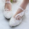 3cm/5cm/8cm Strap White Plus Size Flat Wedding Shoes Bride's Wedding Dress Bridesmaid's Shoes