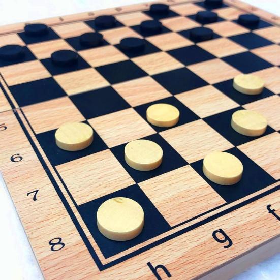 Scacchiera Pieghevole 3 in 1 in Legno, Dama, Tavola da Backgammon, Gioco da Tavolo