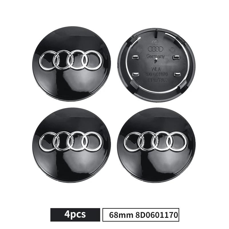 For Audi  A5 60/61/68/69mm Badge Car Wheel Center Hub Cap Covers Auto Rim Cover For Audi A8 A5 A6 C5 C6 C7 A7 A1 A3 A4 B5 B6 B7 Q3 Q5 Q7 TT