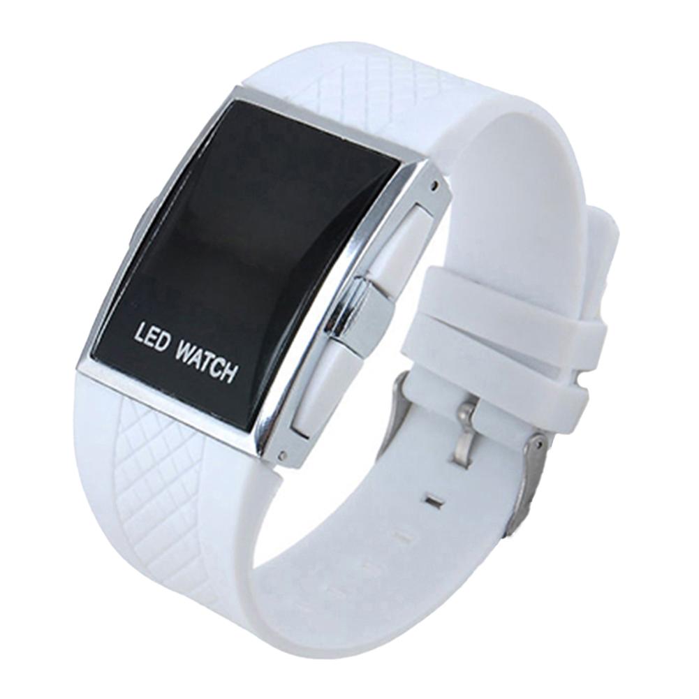 Mode Casual Unisex fyrkantigt fodral LED Digital Display Sportarmbandsur present