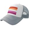 Lesbian Pride Flag Trucker Hat Breathable Mesh Snapback Cap Adjustable Unisex Outdoors