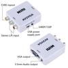 PzzPss 1080P Mini Video Convertor RCA AV To VGA Video Converter Conversor with 3.5mm Audio AV2VGA / CVBS + Audio To PC HDTVGood Product