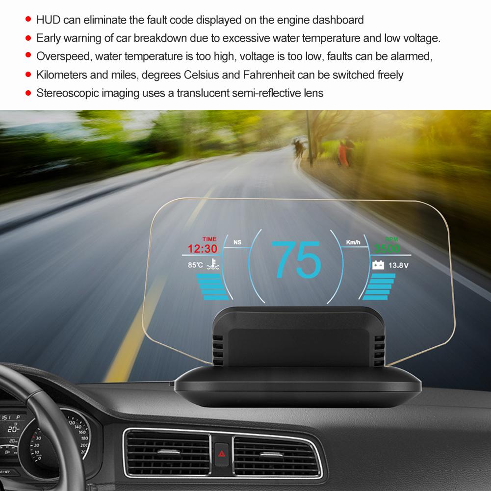 C1 OBD2+GPS LED OBD Car HUD Head Up Display Speedometer Projector System Diagnostic Tool