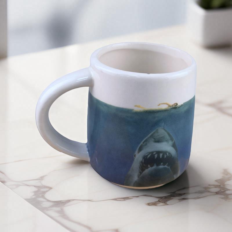 Wjg Pretty B Pink/White Creative Ocean Series Cup Shark Ceramic Mug Seahorse Octopus Whale Animal Cartoon Cup Special-Shaped Cup