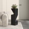 Flower Pots Indoor Plant Pots With Drainage Holes Metal Dim 30L X 30W X 100H Cm Black