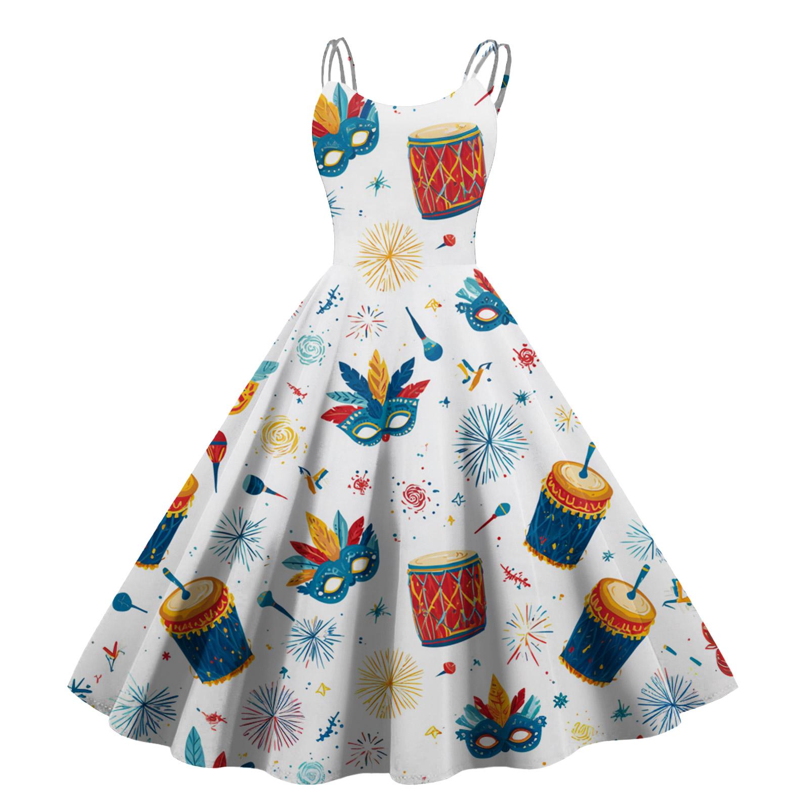 

Women s Halloween Print Sexy Off-The-Shoulder Punk Vintage Dress XL белый