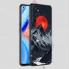 Black Mountain Peak Case For Realme C67 C63 C55 C53 C35 C25 C21 GT 2 3 5 6 10 11 12 13 Pro Plus 5G Soft TPU Phone Cover Fundas