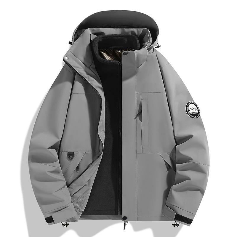 Direct sales autumn and winter outdoor jacket men and women three-in-one removable liner couple jacket group buying