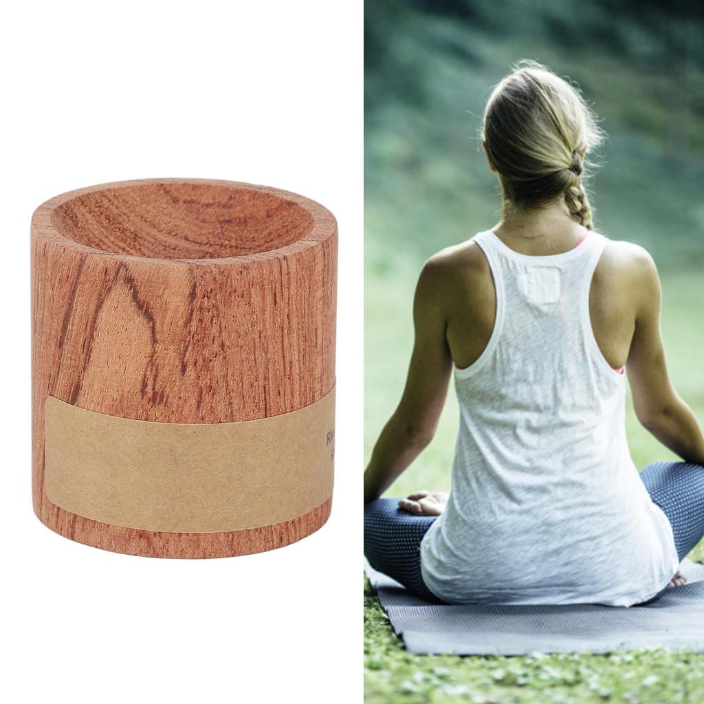 Wood Essential Oil Diffuser Home Cylindrical Aromatherapy Oil Diffuser for Workout Yoga Meditation 1.6 Inch