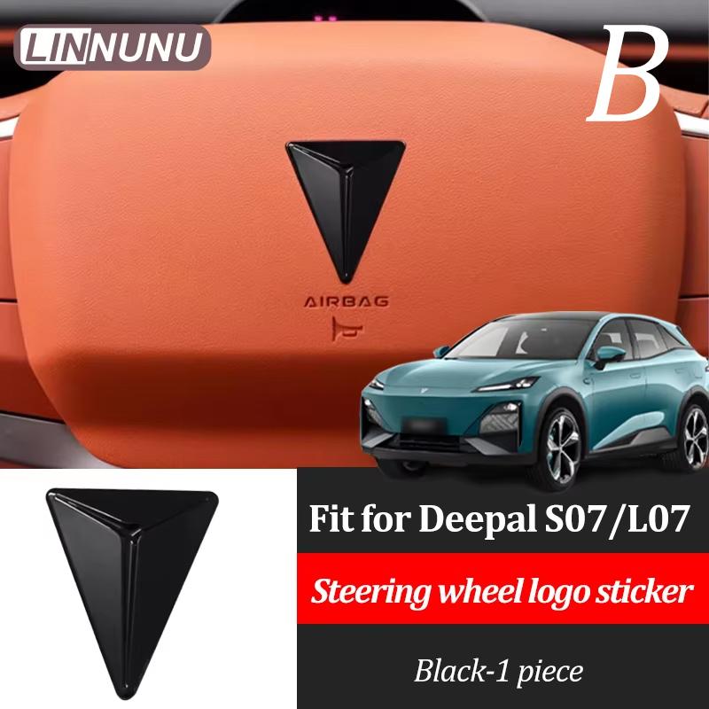 Linnunu Fit for Deepal S07 L07 Sl03 Car Personalized Emblem Front Logo Steering Wheel Emblem Front and Rear Emblem Decorative Accessories Exquisite St