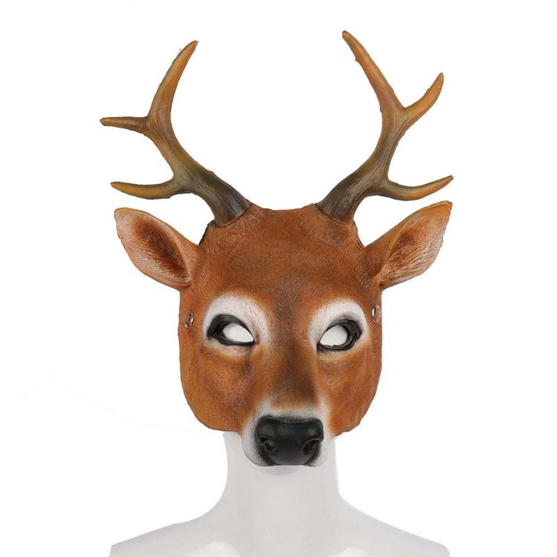 Halloween Christmas Deer Dress Up Party Props Mask Halloween Carnival Party Bar Nightclub Costume Half Face Cosplay
