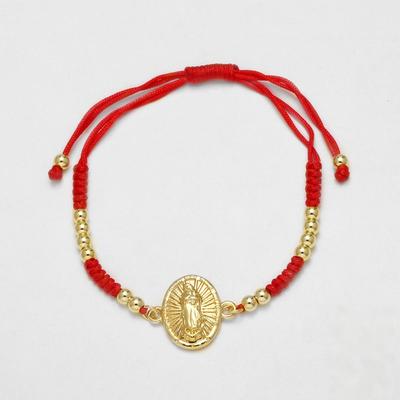 Jungfrau Maria Armband für Frauen Rotes Band Glücksschutz Religiöse Medaille Schmuck