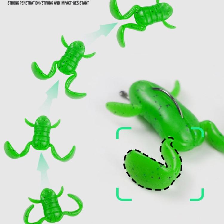 5pcs Soft Frogs Baits for Saltwater Fishing Frogs Crankbait Lures Topwater Frogs Lures Set Swimbait with Hook