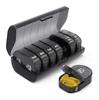Portable Black Pill Box 7 Days Vitamin Tablet 14 Black Grids Plastic  Storage Organizer Opening Design For Travel To Vitamins