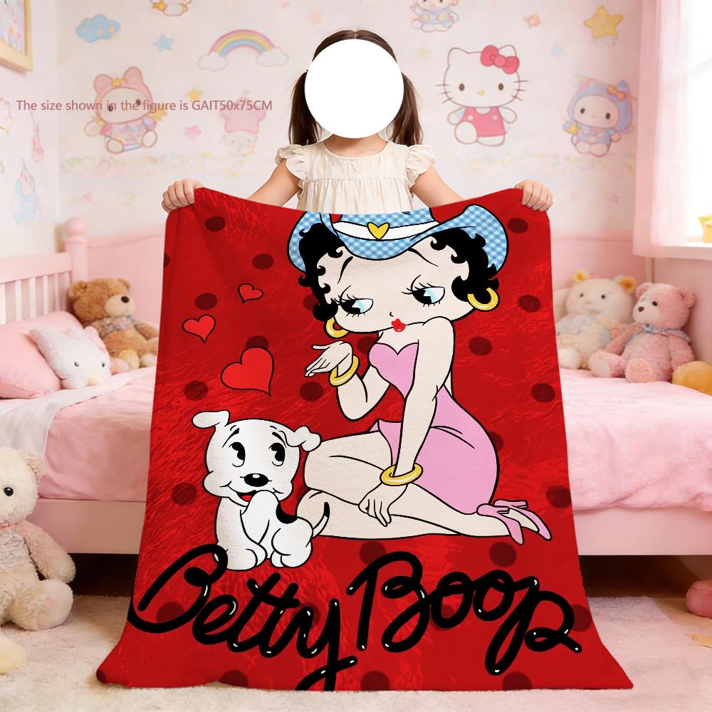

Blanket For Soft Cartoon Throw Blanket for Picnic Bed Sofa Home B-BoopS Bedroom Cozy B-B-BettyES-S Warm Comfortable 75x90cm