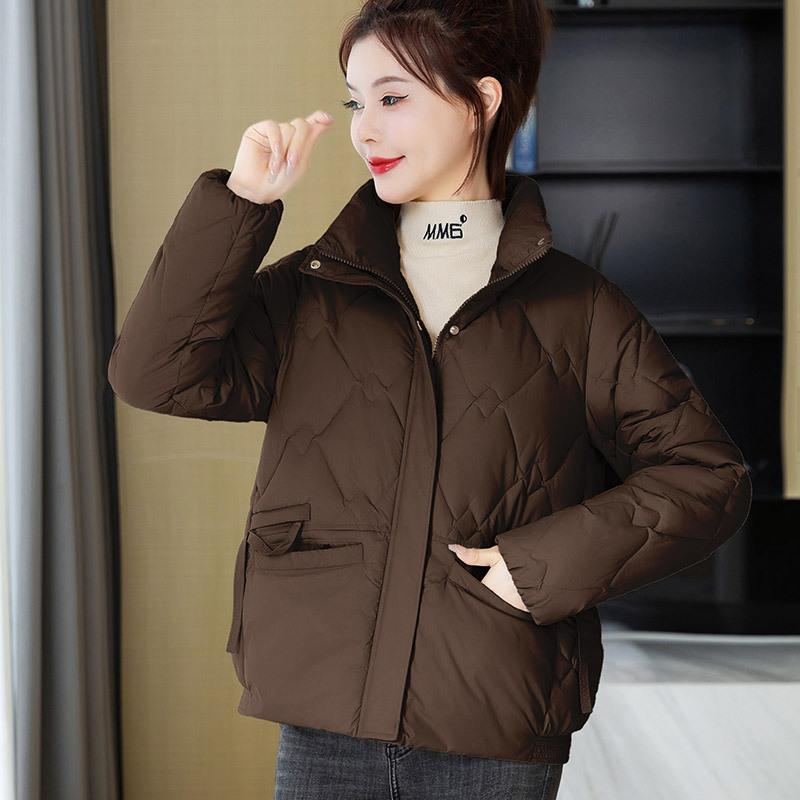 New down cotton-padded clothes women's anti-season large size loose and thin versatile hooded short coat bread clothes cotton clothes