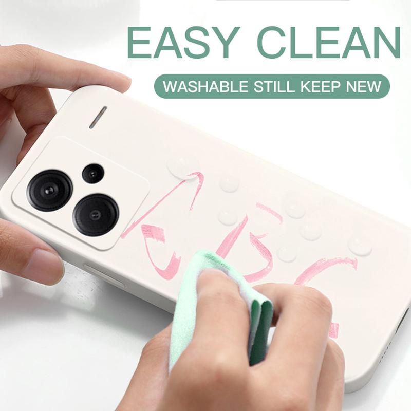 Für Redmi Note 13 Pro Plus Hülle Quadratische Flüssigsilikon Handyhülle Für Xiaomi Redmi Note 13 Note13 Pro Note13Pro Plus Weiche Rückseite