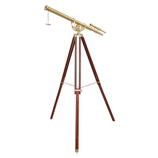 Custom Style Brass Telescope with Tripod,152.4 Cm  Style Nautical Telescope with Wooden Stand, Refractor Scope with Finder