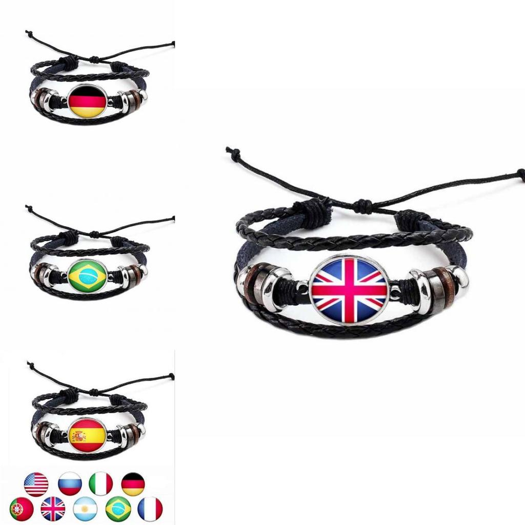 Creative Manwomen National Flag Exquisite Bracelet National Bracelet Flag