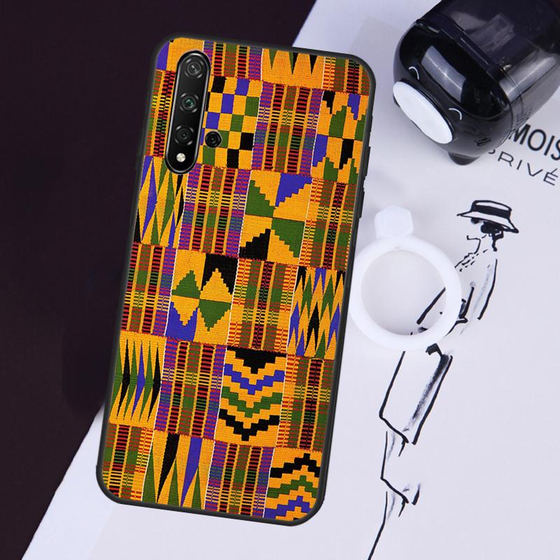 African Wax Fabric Cover For Huawei Nova Y91 Y90 Y70 Y60 Y61 9 10 SE 11i 8i 7i 3i 5T P30 P40 Lite P60 Pro Case