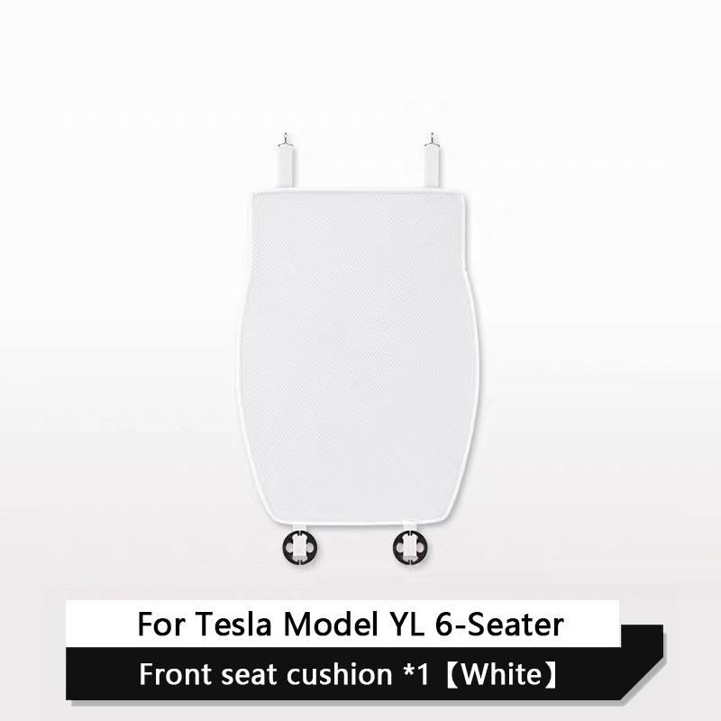 Car Ice Silk Seat Cushion Cover For Tesla Model YL 6-Seater 2026-Now Breathable Comfortable Seat Pad Car Interior Accessories