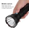 LED Aluminum Alloy 4622LM Glare Waterproof USB Charging Flashlight for Caving CampingBlack